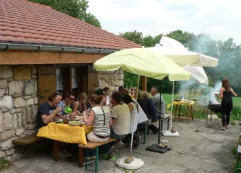 Trouvez le chalet ! et le barbecue